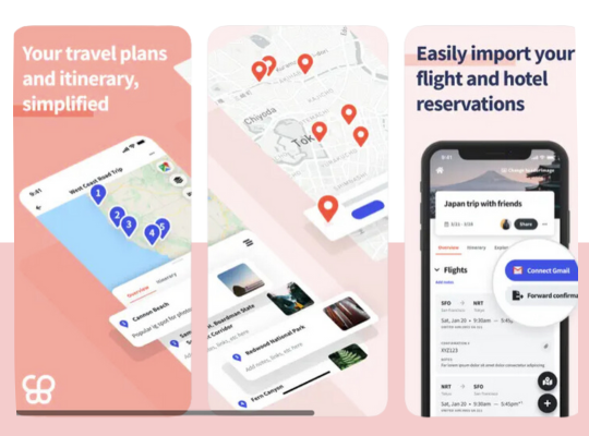 a screenshot of Wonderlog, the best trip planner app and trip organizer app for your southeast Asia itinerary