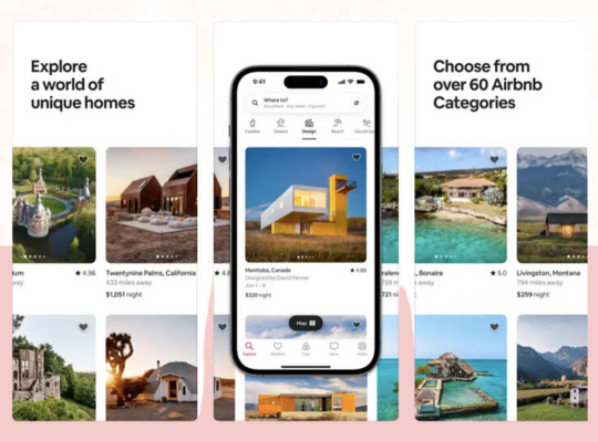 Screenshot of Airbnb. One of the best travel apps in Southeast Asia.