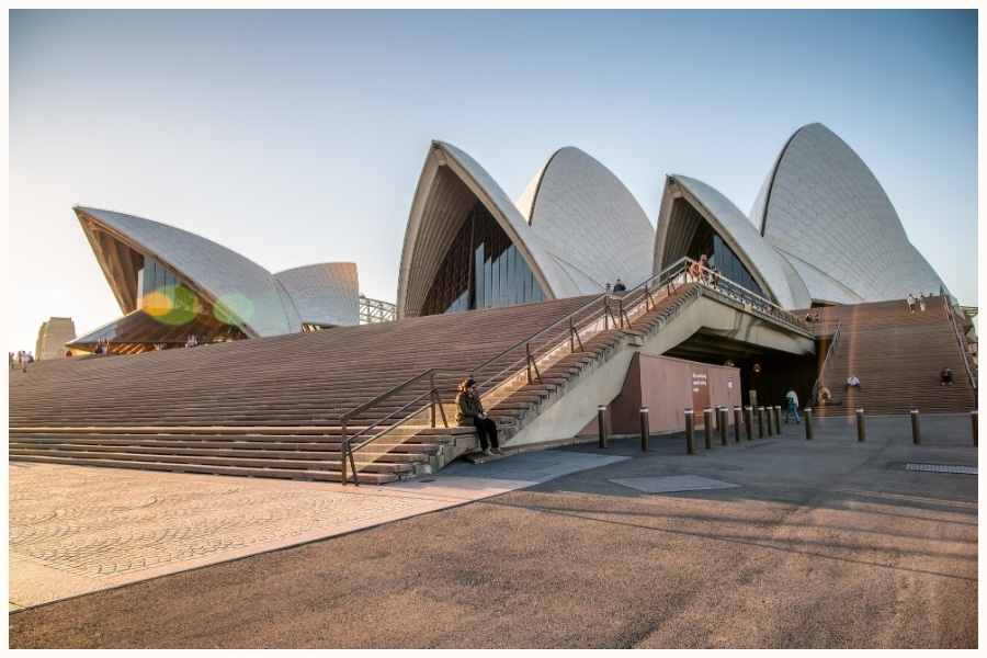 The iconic Sydney Opera House, a landmark in Australia. How long does it take to fly to Singapore from Sydney, Melbourne, Perth, or Brisbane? Approximately 5.5 to 8 hours.